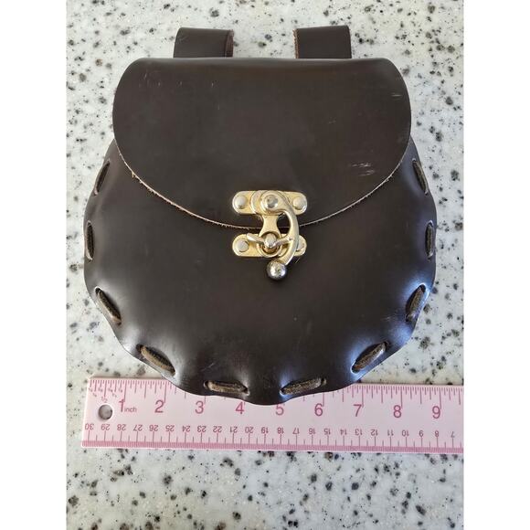 Heavy Brown Leather Belt Pouch - Picture 5 of 5